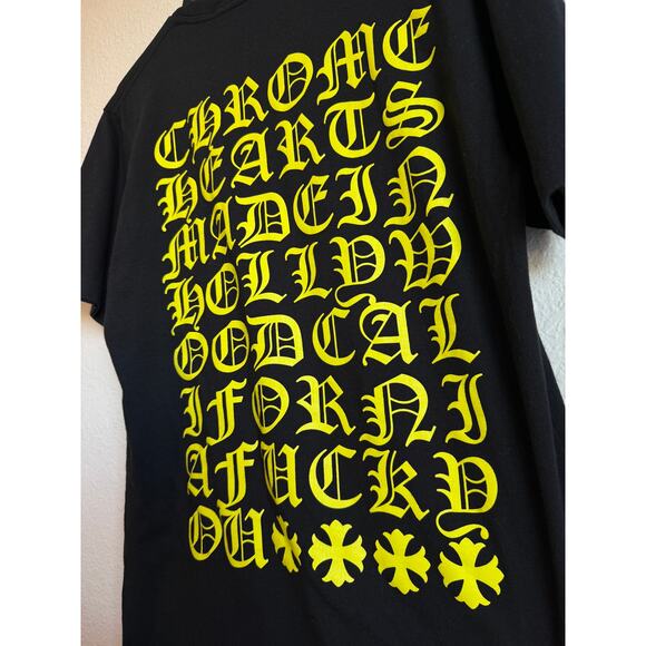 Chrome Hearts Black / Neon Eye Chart Made In Hollywood T-Shirt Tee Size M - Picture 7 of 15